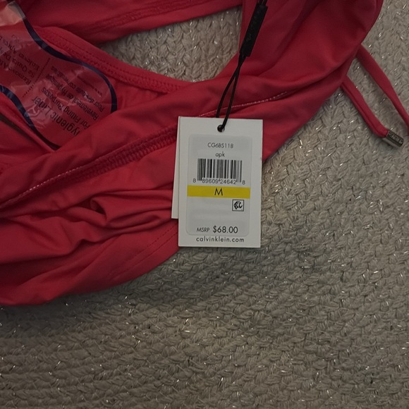 Calvin Klein bikini bottom swim skirt hot pink NWT med - Picture 6 of 7